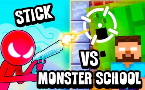 Stickman vs Monster School: Action Adventure