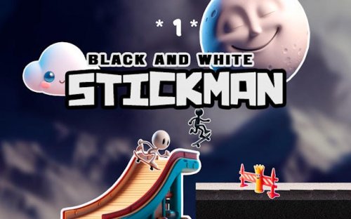 Black and White Stickman Adventure