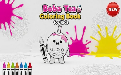 Boba Tea Coloring Book - Free Online Art Game