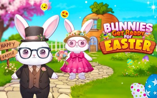 Bunnies Get Ready for Easter Dress Up Game