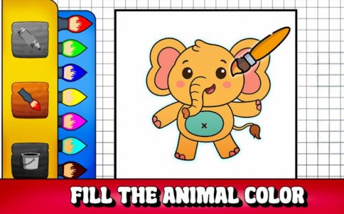 Fill The Animal Color - Creative Coloring Game