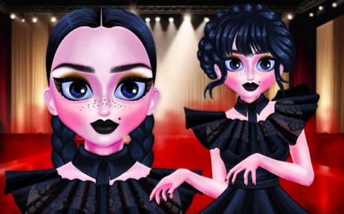 Weird Dance on Wednesday - Gothic Makeup & Dance Game