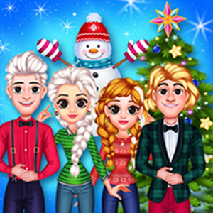 Frozen Princess Christmas Celebration Dress-Up Game