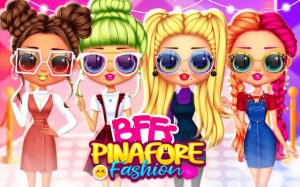 BFFs Pinafore Fashion Dress Up Game - Online Style Creator Dress Up Game