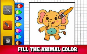 Fill The Animal Color: Creative Coloring Game Online Puzzle Game