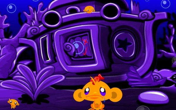 Monkey GO Happy Stage 345: Underwater Adventure Online Puzzle Game