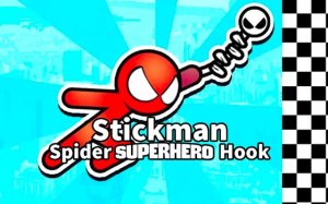 Stickman Spider Superhero with Hook - Swinging Adventure Puzzle Game Online Arcade Game