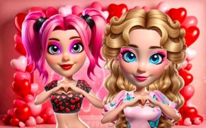 Vibrant Hearts Glamour vs Punk Fashion Dress Up Game