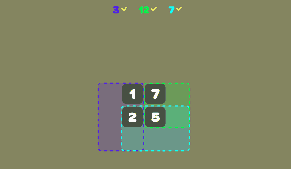 Number Stack Arithmetic Puzzle